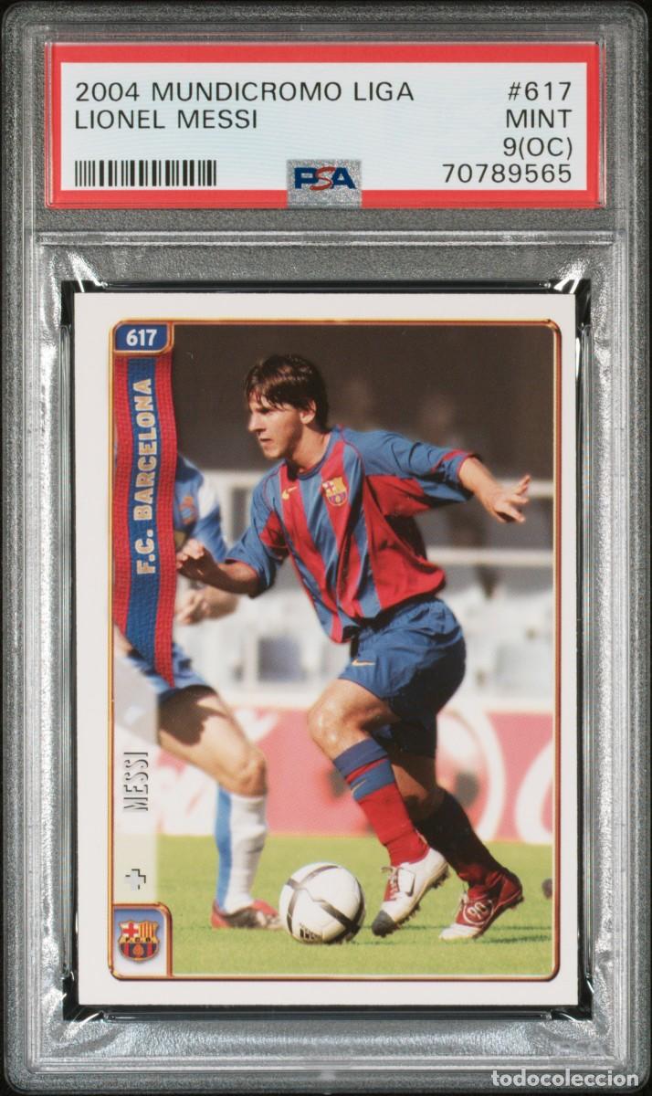 Cromos de Futebol: Messi Rookie #617 FC Barcelona Mundicromo 2004 PSA 9 (OC)