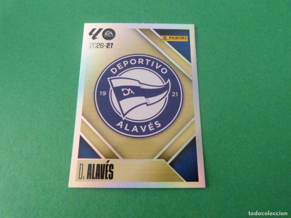 Cromos de f&uacute;tbol: CROMO FUTBOL ESCUDO DEPORTIVO ALAVES SIN PEGAR N&ordm; 1 LIGA ESTE 2026-2027/26-27 PANINI