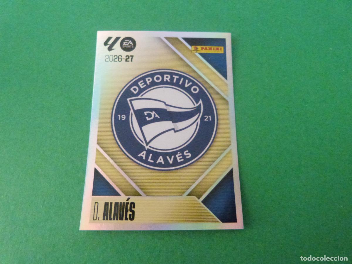 Cromos de f&uacute;tbol: CROMO FUTBOL ESCUDO DEPORTIVO ALAVES SIN PEGAR N&ordm; 1 LIGA ESTE 2026-2027/26-27 PANINI