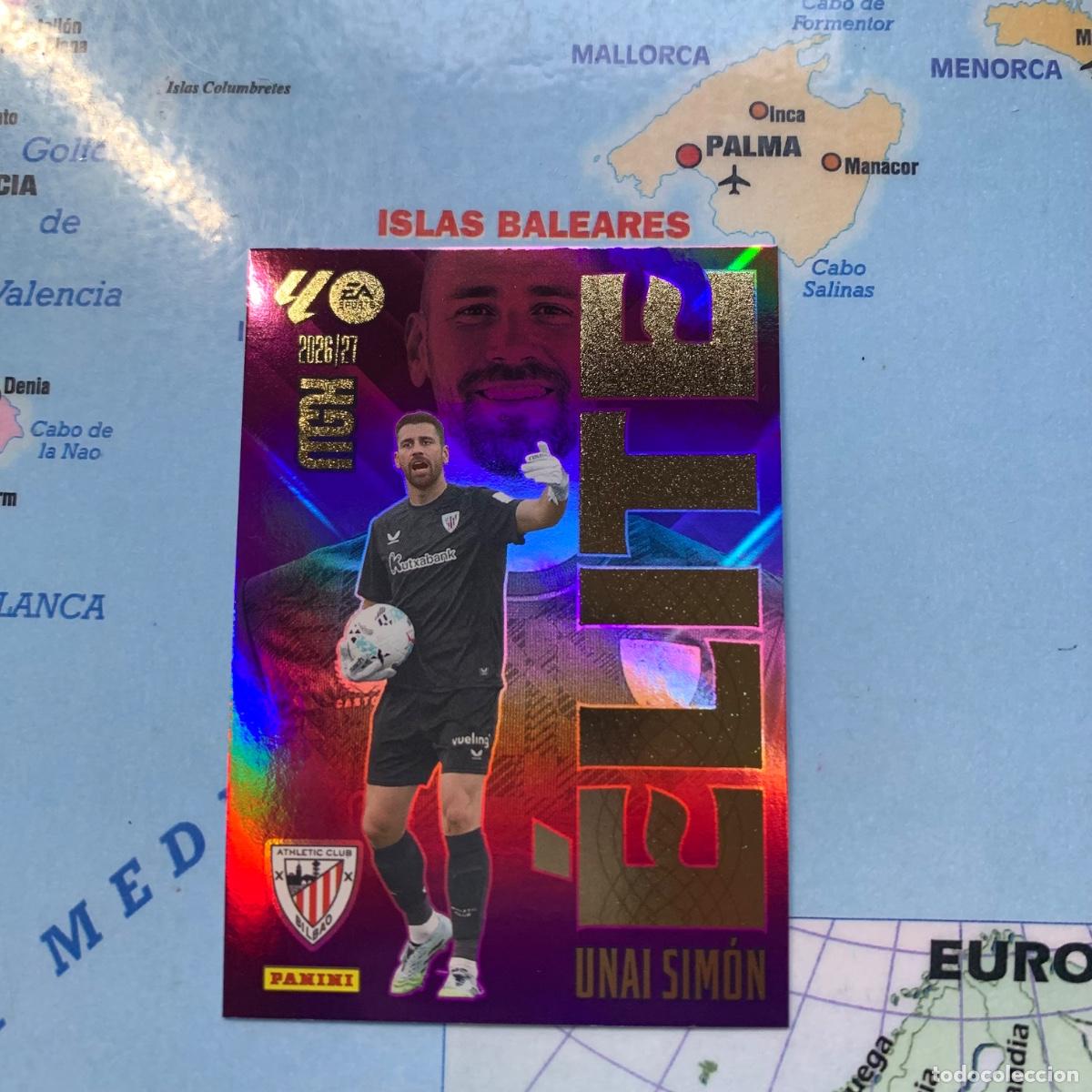 Cromos de f&uacute;tbol: Unai Simon elite n&uacute;mero 17 Del Atl&eacute;tico de Madrid megacracks 26-27 2026-2027