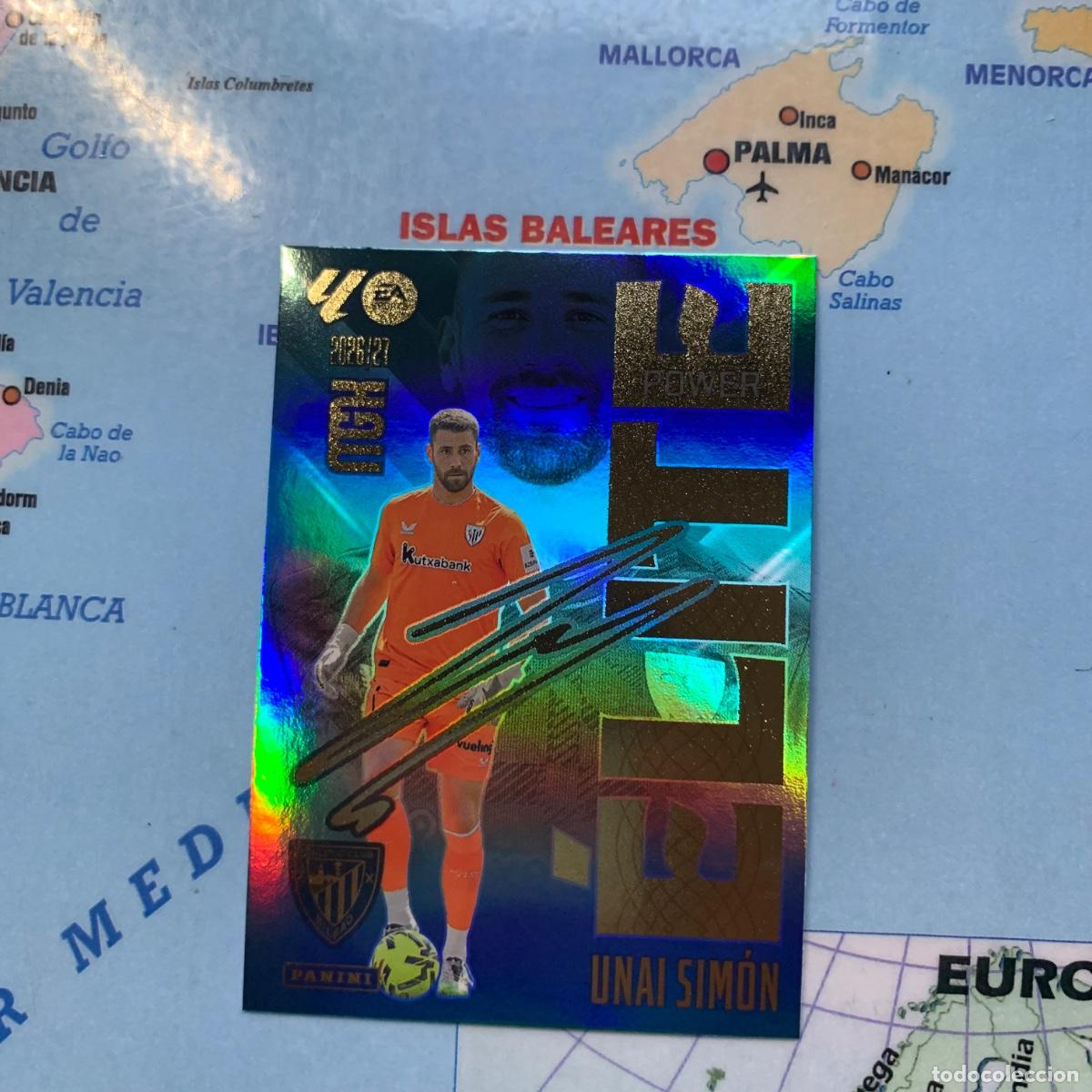 Cromos de f&uacute;tbol: Unai Simon elite power n&uacute;mero P17 Del Atl&eacute;tico de Madrid megacracks 26-27 2026-2027