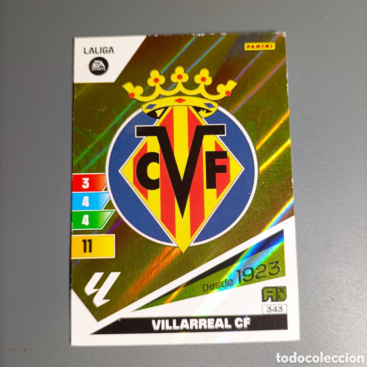 Cromos de f&uacute;tbol: ADRENALYN. LIGA 2023-2024 (VILLARREAL) №343 ESCUDO