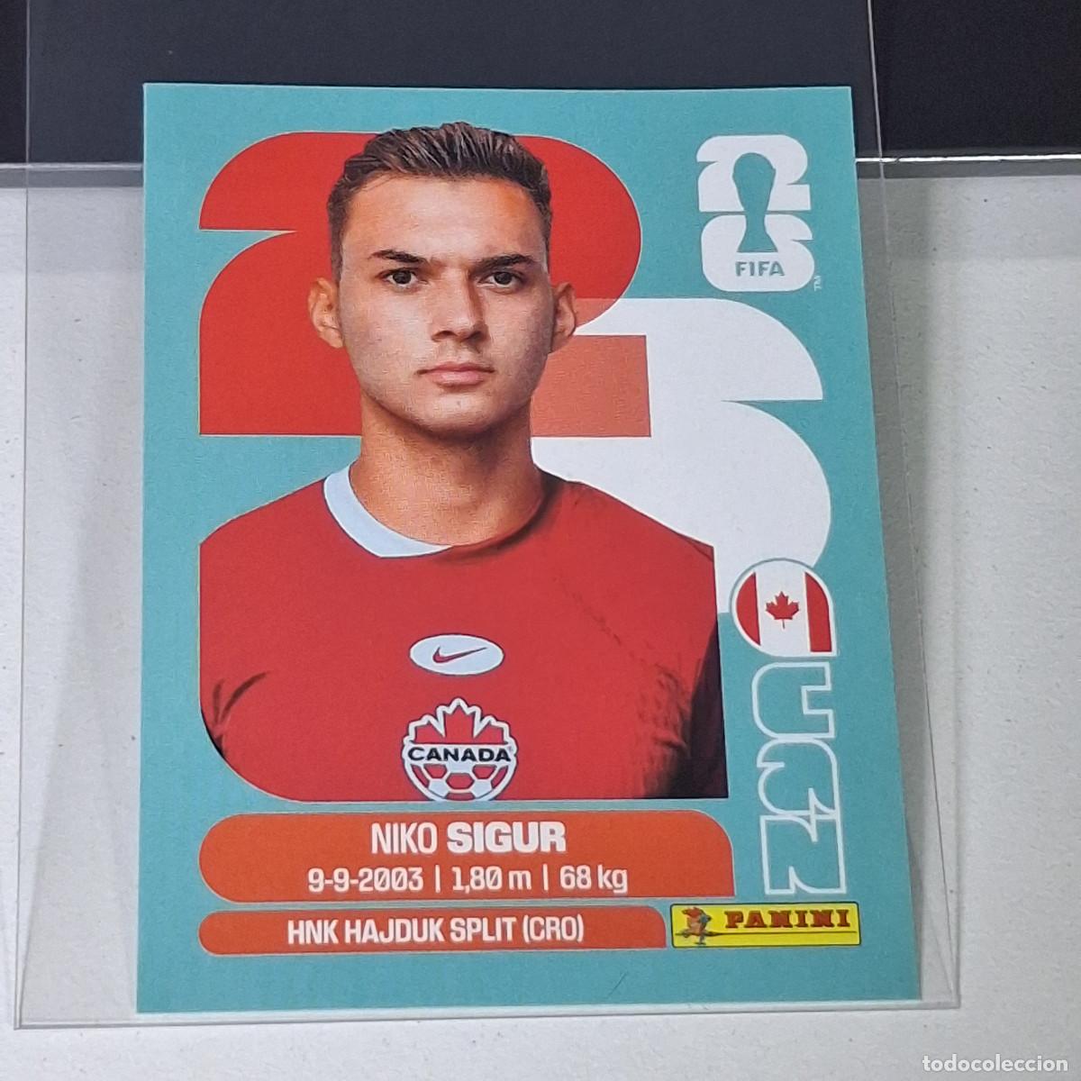 Cromos de f&uacute;tbol: B39 CAN16 NIKO SIGUR 16 CANAD&Aacute; CAN MUNDIAL FIFA WORLD CUP 2026 STICKER PANINI