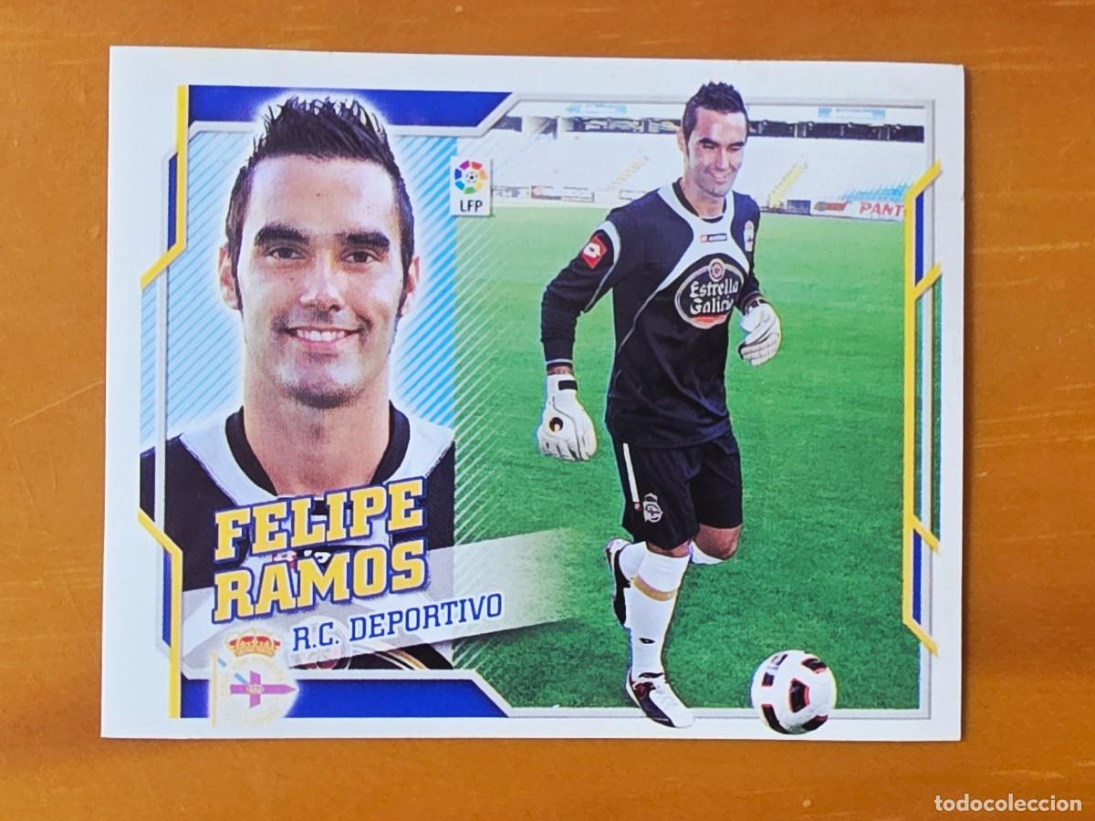 Cromos de f&uacute;tbol: 2 B Felipe Ramos, Deportivo de la Coru&ntilde;a, Coloca, Panini Ediciones Liga Este 2010 2011 10 11