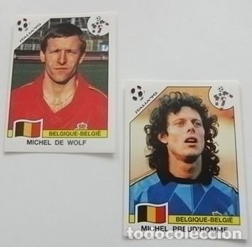 Football Stickers: LOTE CROMOS ITALIA 90 N&ordm; 326 Y 334 PANINI MUNDIAL F&Uacute;TBOL 1990 - CROMO BELGA B&Eacute;LGICA MICHEL DE WOLF