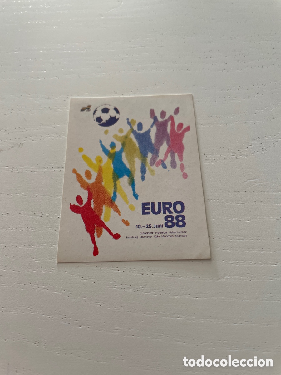 Football Stickers: EURO 88 cromo 3 LOGO sin pegar Panini