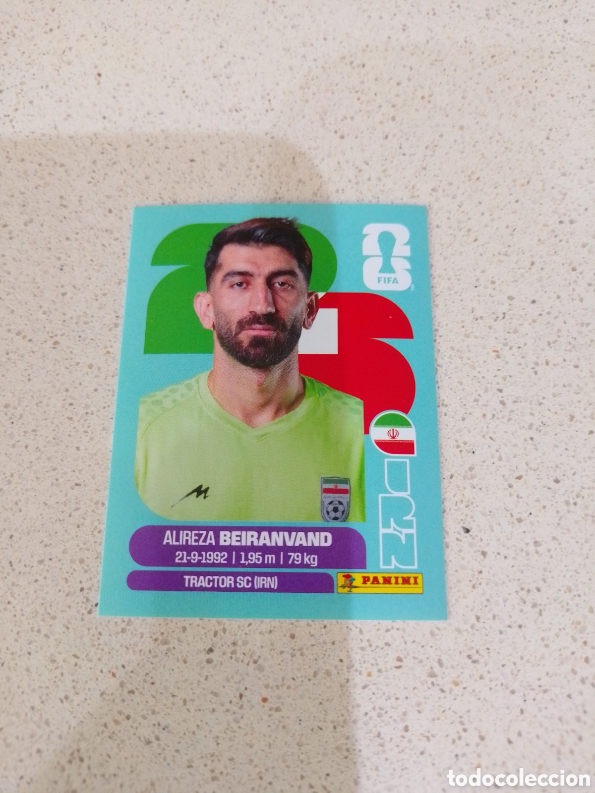 Cromos de Futebol: CROMO NUMERO 2 BEIRANVAND IRAN. MUNDIAL 2026. PANINI.