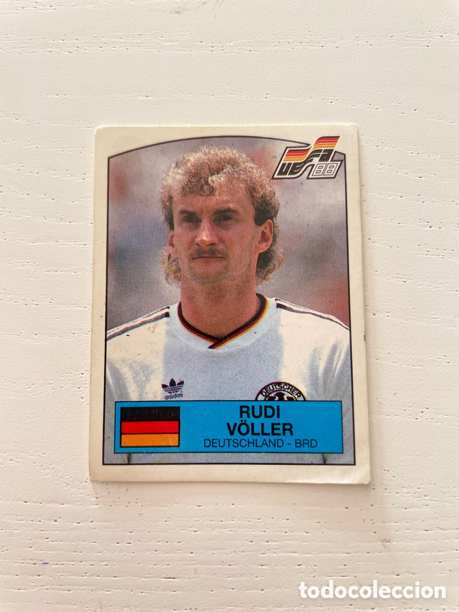 Cromos de f&uacute;tbol: EURO 88 cromo 69 RUDI VOLLER sin pegar Panini