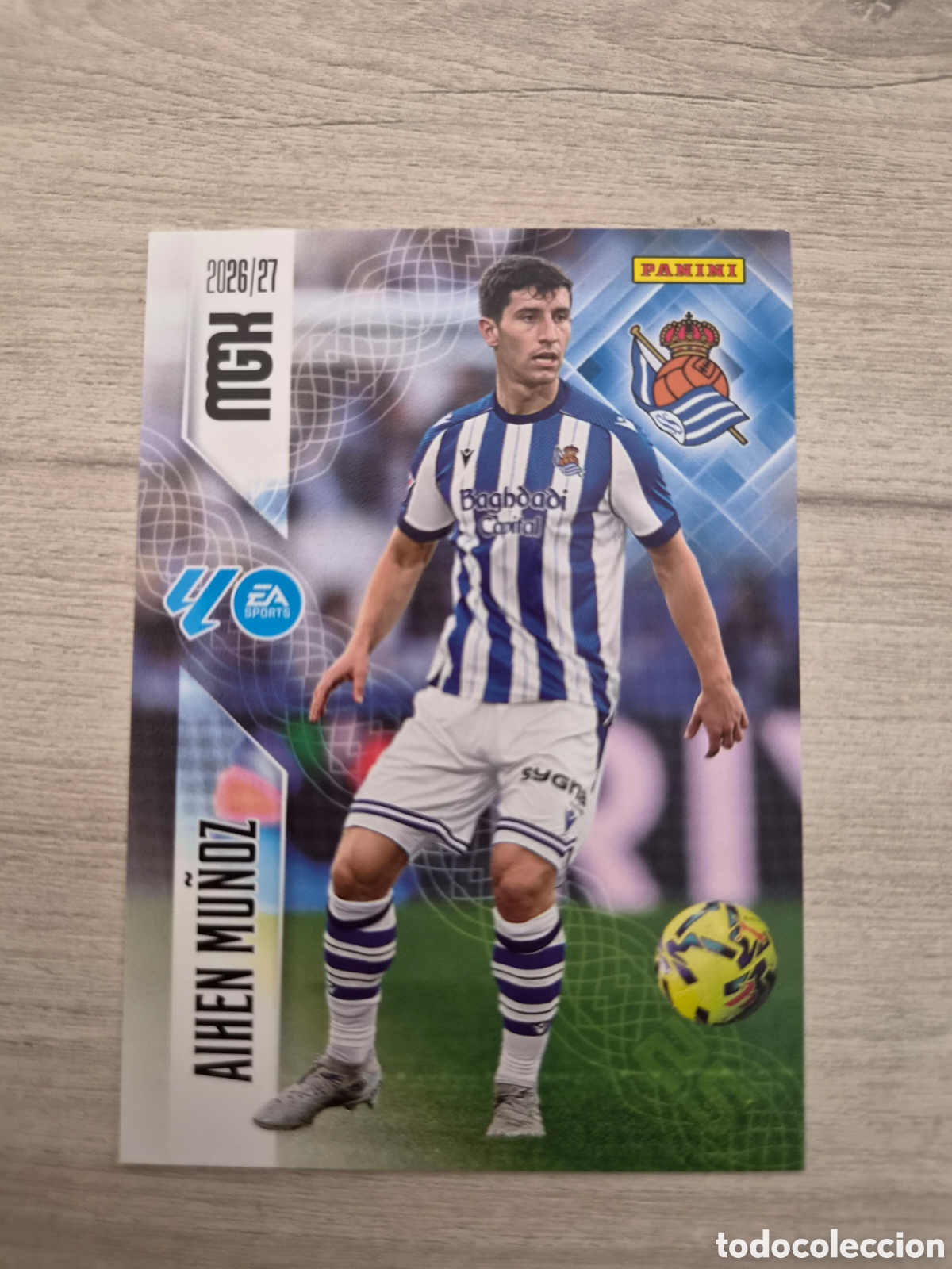 Cromos de f&uacute;tbol: N&deg;314 Real Sociedad Aihen Mu&ntilde;oz Megacracks 26/27