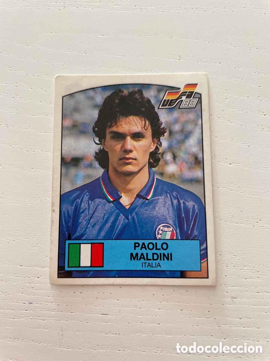 Cromos de f&uacute;tbol: EURO 88 cromo 87 PAOLO MALDINI sin pegar Panini