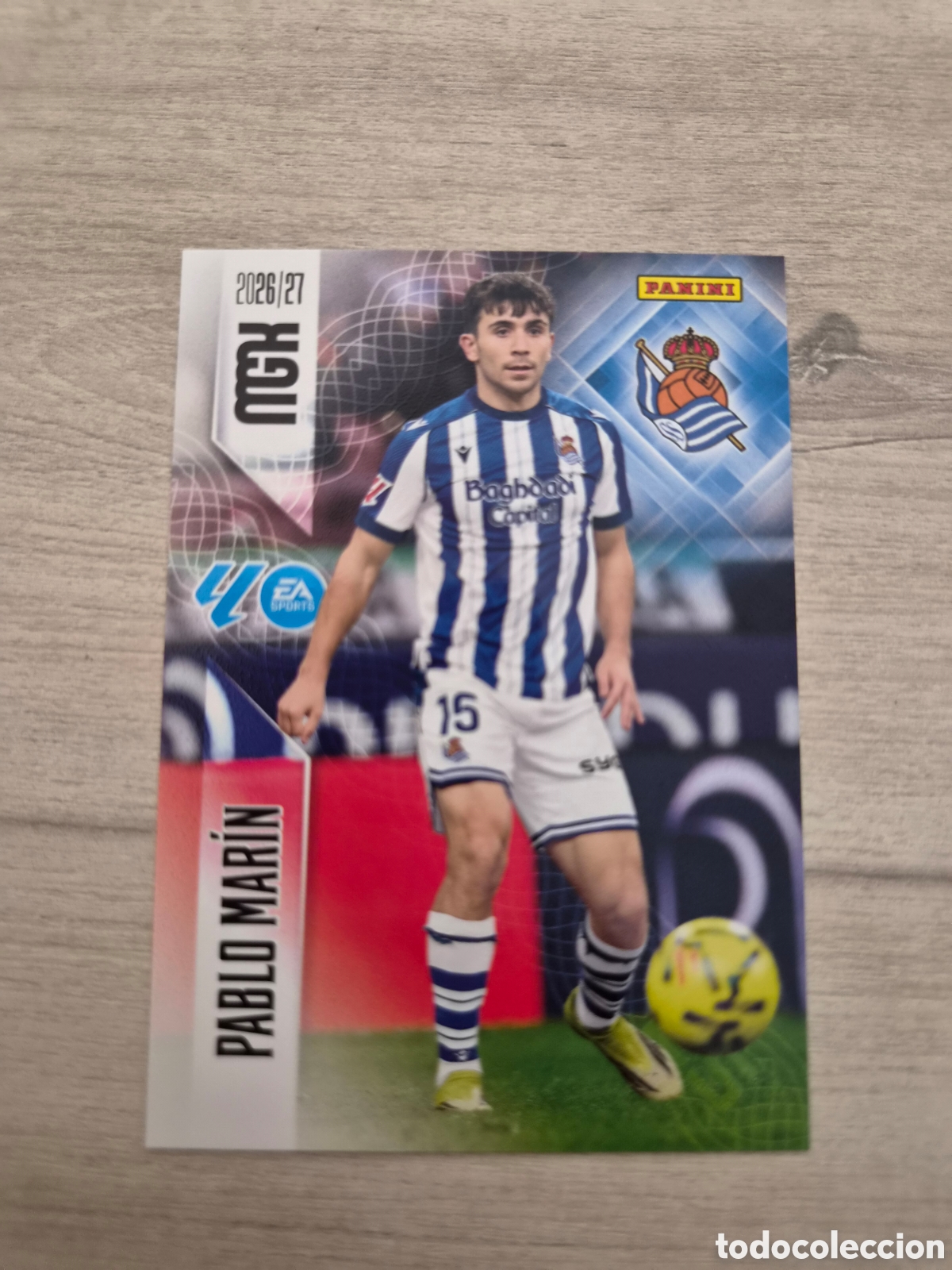 Cromos de f&uacute;tbol: N&deg;317 Real Sociedad Pablo Mar&iacute;n Megacracks 26/27