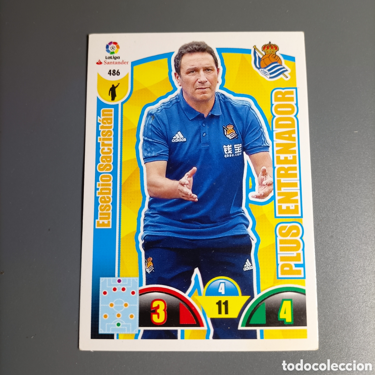 Cromos de f&uacute;tbol: ADRENALYN. LIGA 2017-2018 (REAL SOCIEDAD) №486 EUSEBIO SACRIST&Aacute;N