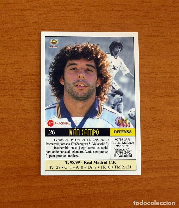 Cromos de f&uacute;tbol: Real Madrid - N&ordm; 26, Iv&aacute;n Campo - Mundicromo Las Fichas de la Liga 1999-2000, 99-00 -Mundi Cromo