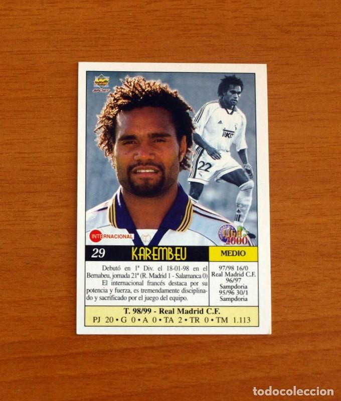Cromos de f&uacute;tbol: Real Madrid - N&ordm; 29, Karembeu - Mundicromo Las Fichas de la Liga 1999-2000, 99-00 -Mundi Cromo