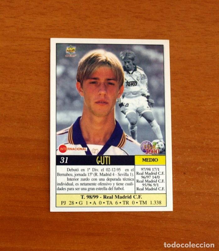 Cromos de f&uacute;tbol: Real Madrid - N&ordm; 31, Guti - Mundicromo Las Fichas de la Liga 1999-2000, 99-00 -Mundi Cromo