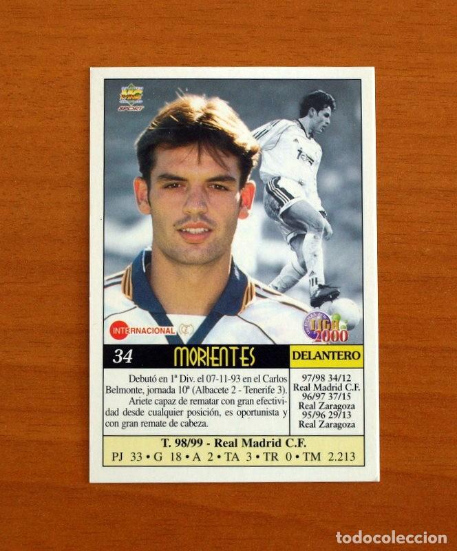 Cromos de f&uacute;tbol: Real Madrid - N&ordm; 34, Morientes - Mundicromo Las Fichas de la Liga 1999-2000, 99-00 -Mundi Cromo