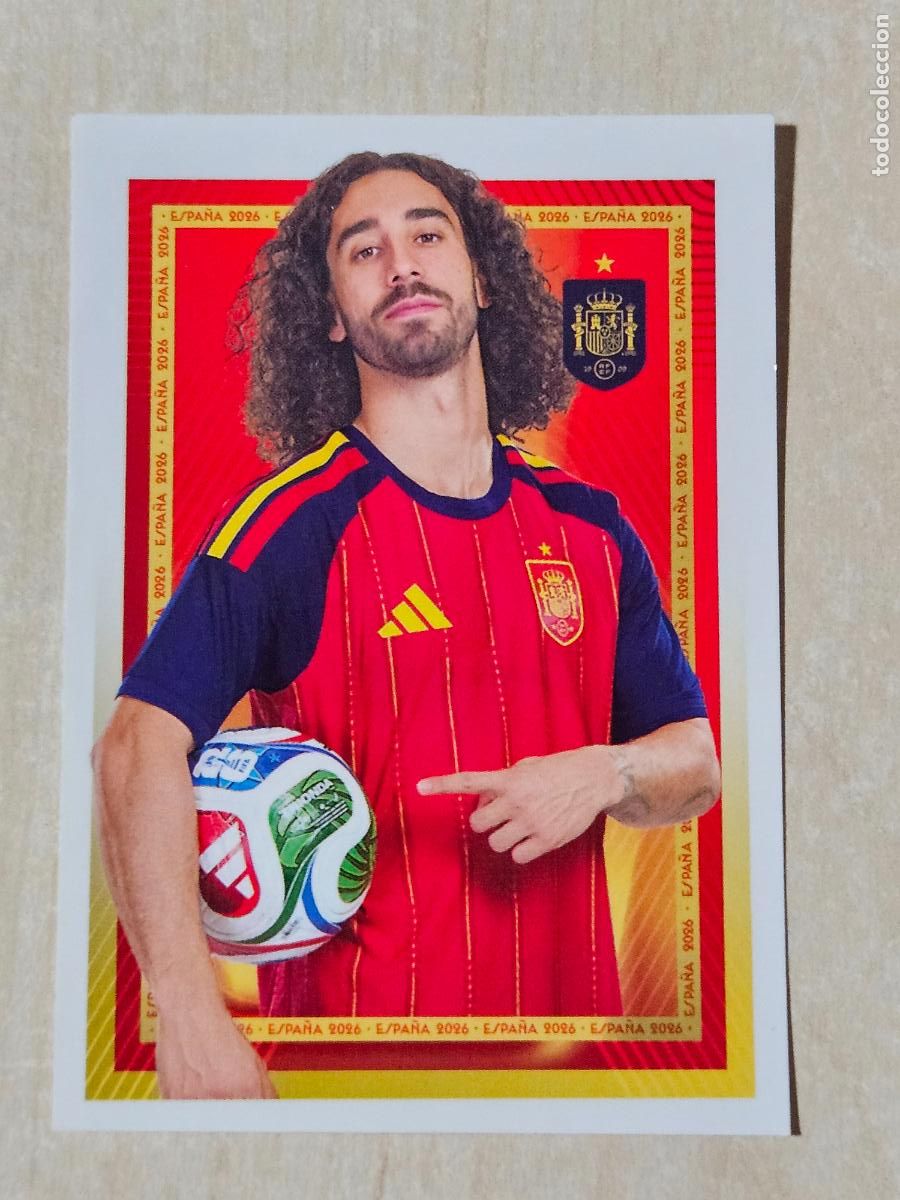 Fu&szlig;ball-Sticker: # 27 CUCURELLA Selecci&oacute;n Espa&ntilde;a colecci&oacute;n Carrefour Mundial 2026
