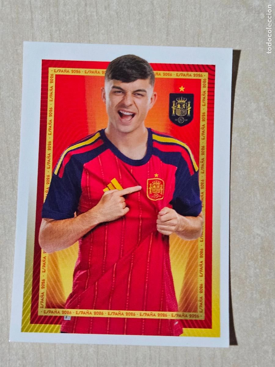Fu&szlig;ball-Sticker: # 37 PEDRI Selecci&oacute;n Espa&ntilde;a colecci&oacute;n Carrefour Mundial 2026