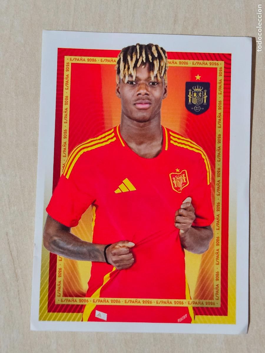 Figurine di Calcio: # 59 NICO WILLIAMS Selecci&oacute;n Espa&ntilde;a colecci&oacute;n Carrefour Mundial 2026