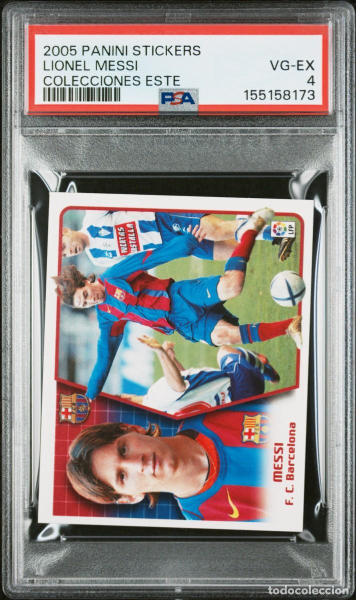 Fu&szlig;ball-Sticker: Lionel Messi 2005 2&ordm; Rookie Panini Stickers Colecciones ESTE FC Barcelona PSA 4