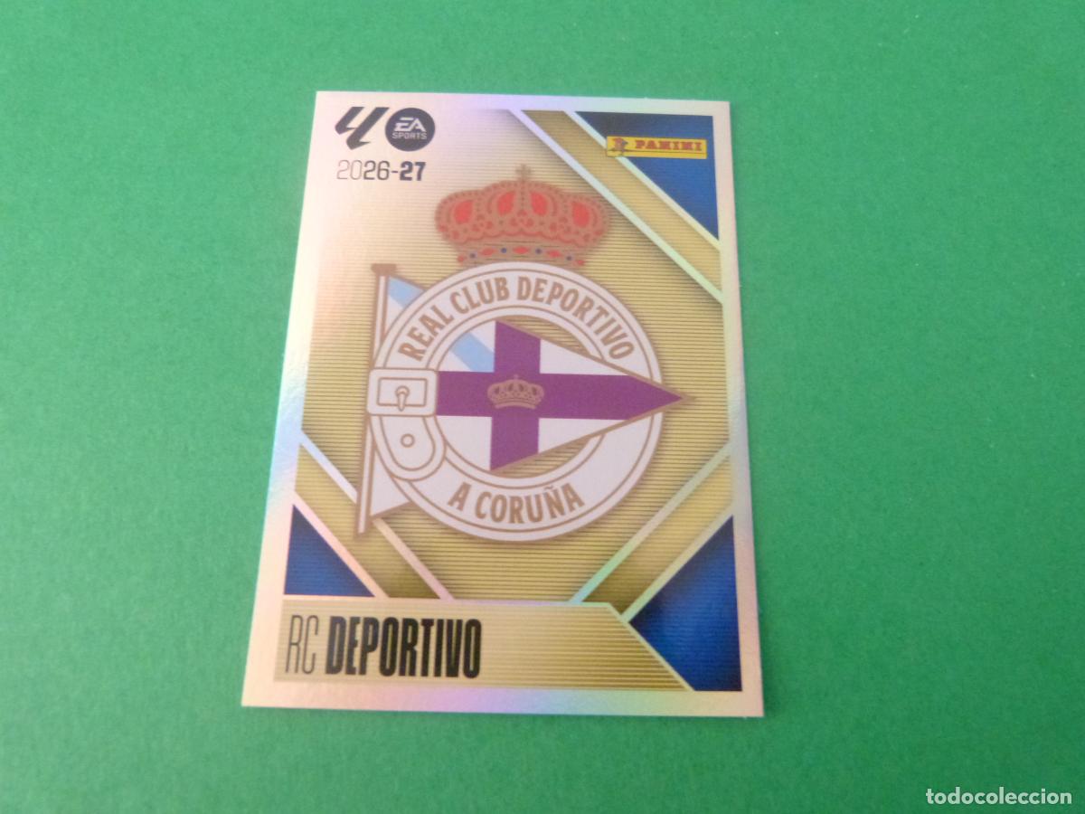 Cromos de f&uacute;tbol: CROMO FUTBOL ESCUDO DEPORTIVO LA CORU&Ntilde;A SIN PEGAR N&ordm; 1 LIGA ESTE 2026-2027/26-27 PANINI