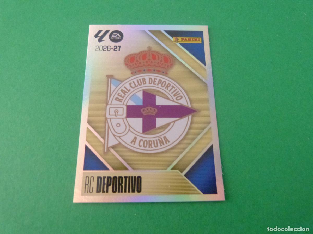 Cromos de f&uacute;tbol: CROMO FUTBOL ESCUDO DEPORTIVO LA CORU&Ntilde;A SIN PEGAR N&ordm; 1 LIGA ESTE 2026-2027/26-27 PANINI