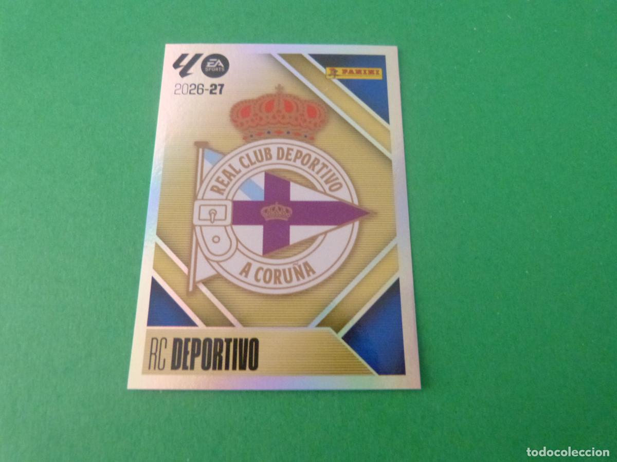 Cromos de f&uacute;tbol: CROMO FUTBOL ESCUDO DEPORTIVO LA CORU&Ntilde;A SIN PEGAR N&ordm; 1 LIGA ESTE 2026-2027/26-27 PANINI