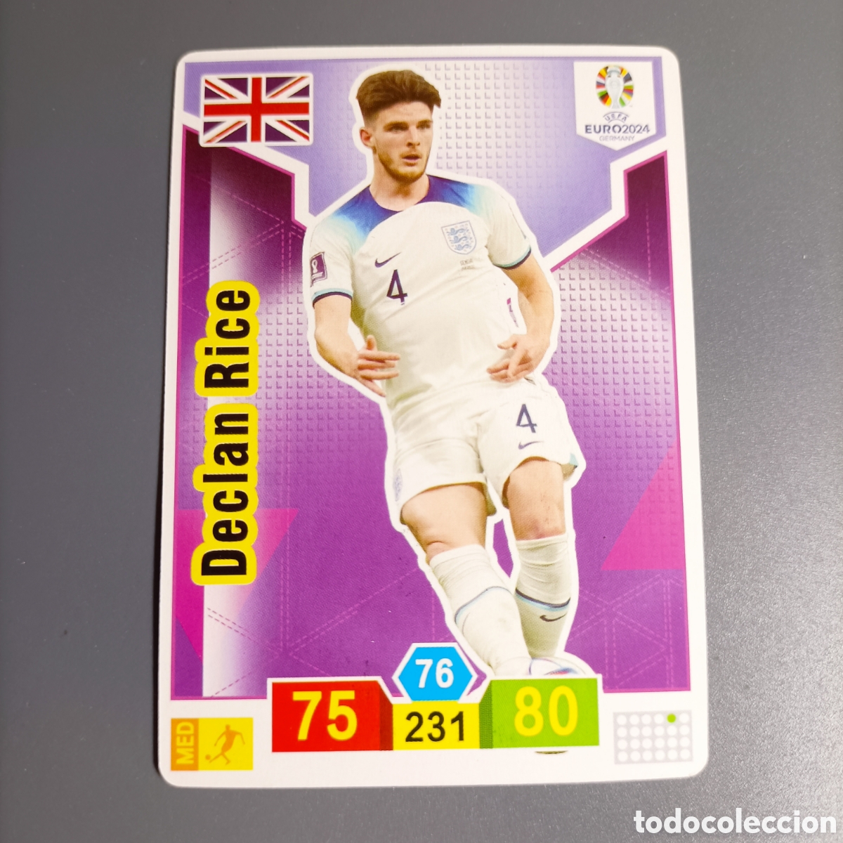 Cromos de f&uacute;tbol: ADRENALYN UEFA EURO 2024 ALEMANIA (INGLATERRA) DECLAN RICE