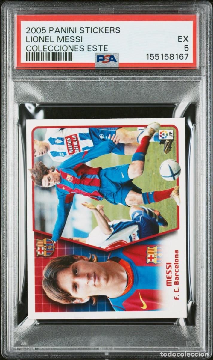 Football Stickers: Lionel Messi 2005 2&ordm; Rookie Panini Stickers Colecciones ESTE FC Barcelona PSA 5