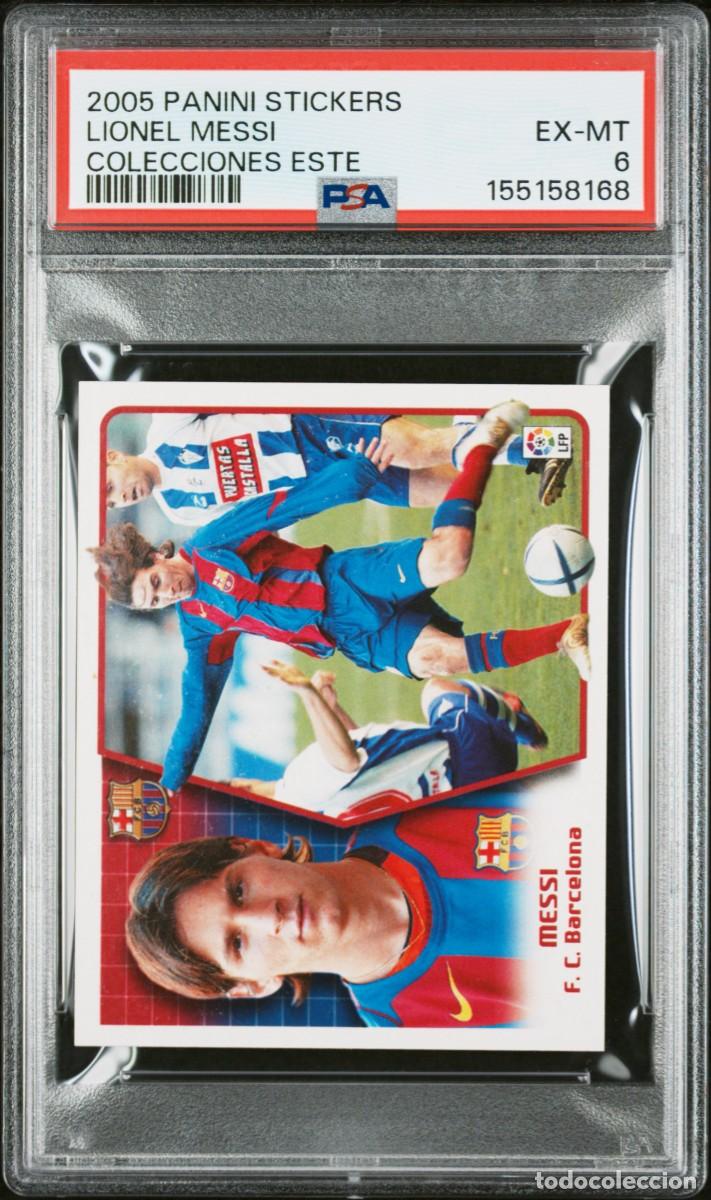 Football Stickers: Lionel Messi 2005 2&ordm; Rookie Panini Stickers Colecciones ESTE FC Barcelona PSA 6