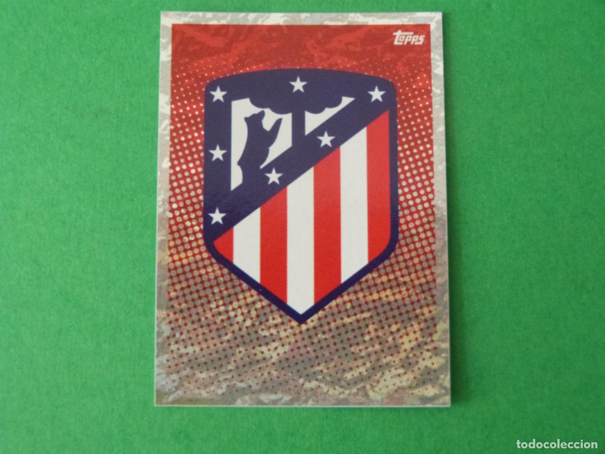 Cromos de f&uacute;tbol: CROMO FUTBOL ESCUDO ATLETICO DE MADRID SIN PEGAR N&ordm; 1 CHAMPIONS LEAGUE 2020-2021/20-21 TOPPS