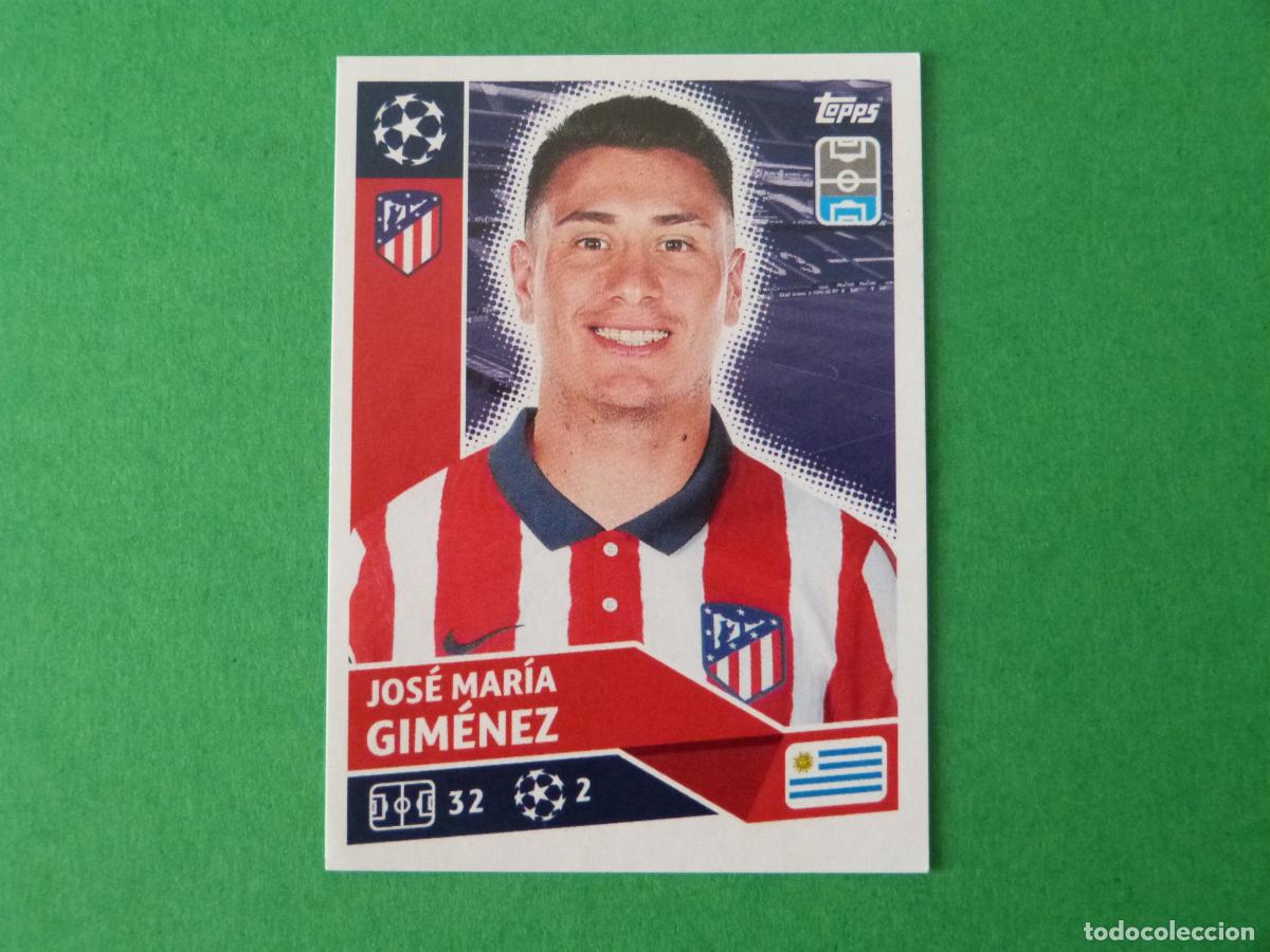 Cromos de f&uacute;tbol: CROMO FUTBOL GIMENEZ ATLETICO DE MADRID SIN PEGAR N&ordm; 6 CHAMPIONS LEAGUE 2020-2021/20-21 TOPPS
