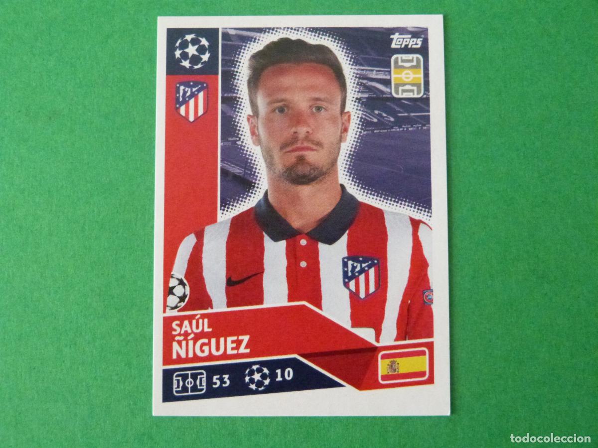 Cromos de f&uacute;tbol: CROMO FUTBOL SAUL &Ntilde;IGUEZ ATLETICO DE MADRID SIN PEGAR N&ordm; 12 CHAMPIONS LEAGUE 2020-2021/20-21 TOPPS