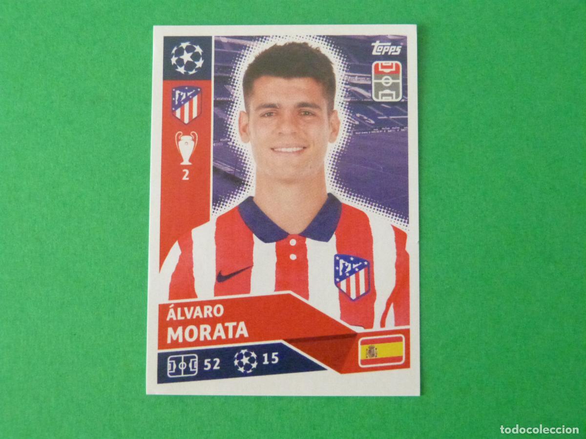 Cromos de f&uacute;tbol: CROMO FUTBOL ALVARO MORATA ATLETICO DE MADRID SIN PEGAR N&ordm; 17 CHAMPIONS LEAGUE 2020-2021/20-21 TOPPS