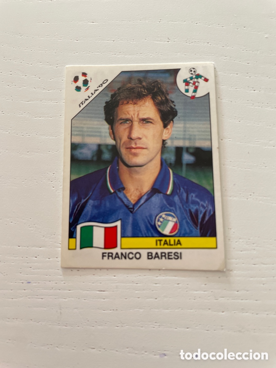 Cromos de f&uacute;tbol: ITALIA 90 cromo 43 FRANCO BARESI sin pegar Panini