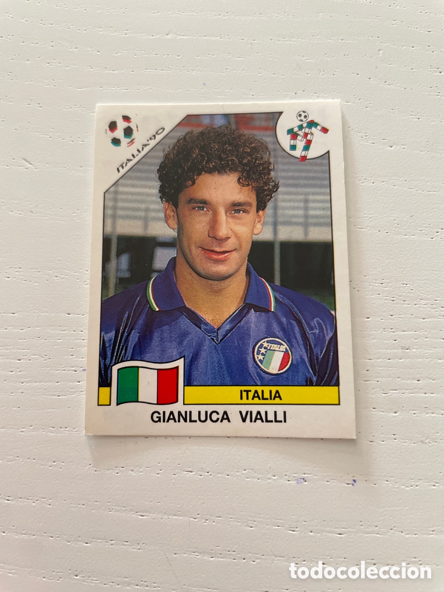 Cromos de f&uacute;tbol: ITALIA 90 cromo 54 GIANLUCA VIALLI sin pegar Panini