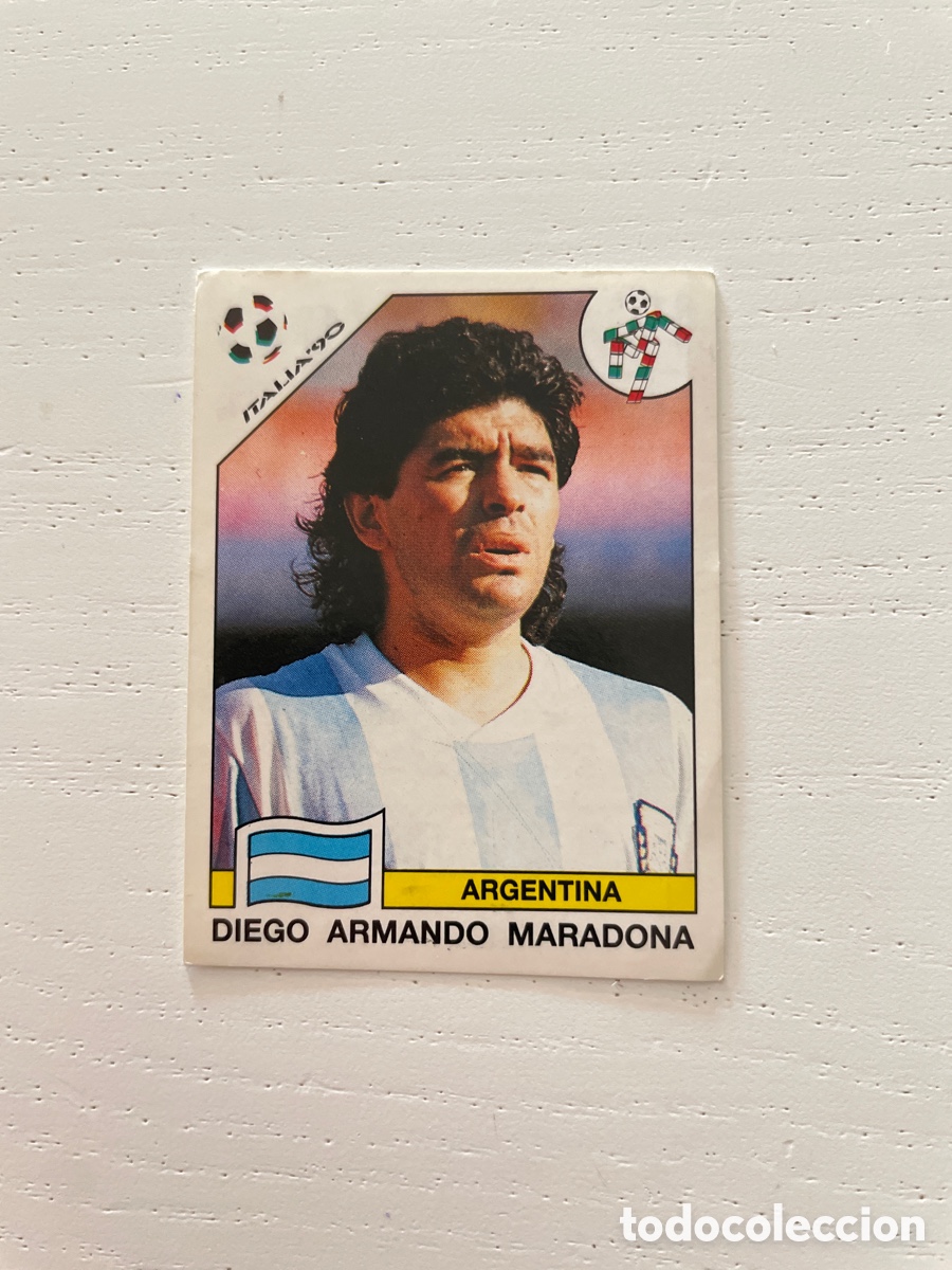 Football Stickers: ITALIA 90 cromo 128 MARADONA sin pegar Panini