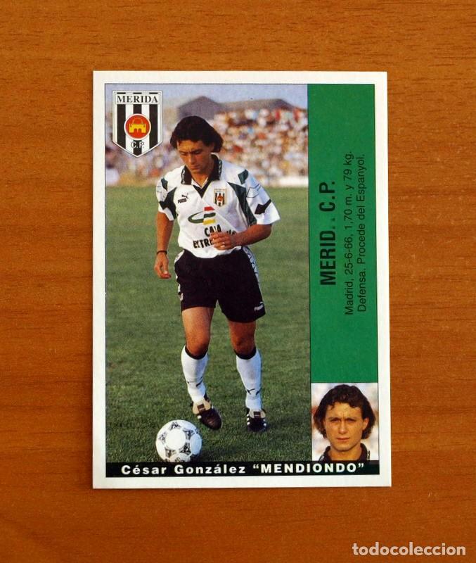Football Stickers: M&eacute;rida - Mendiondo - Coloca - Panini Liga 1995-1996, 95-96 - Nunca pegado