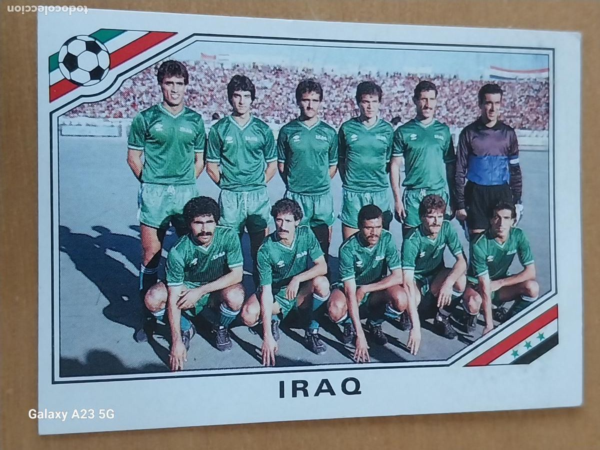 Cartes &agrave; collectionner de Football: MEXICO 86 PANINI CROMO 101 IRAQ SIN PEGAR NUNCA ORIGINAL