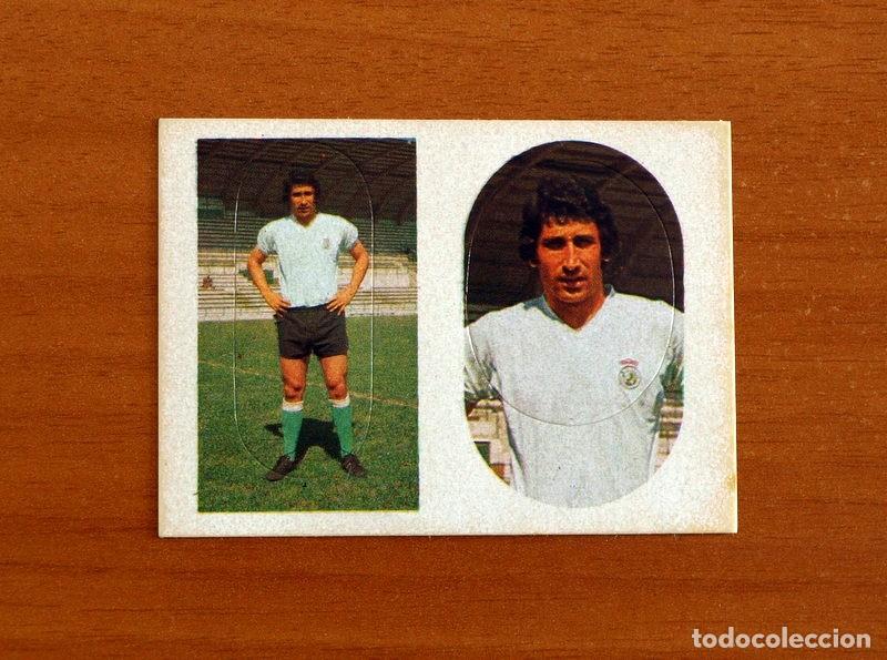 Fu&szlig;ball-Sticker: Racing de Santander - N&ordm; 418, 407, Espildora - Editorial Maga 1975-1976, 75-76 - Nunca pegado