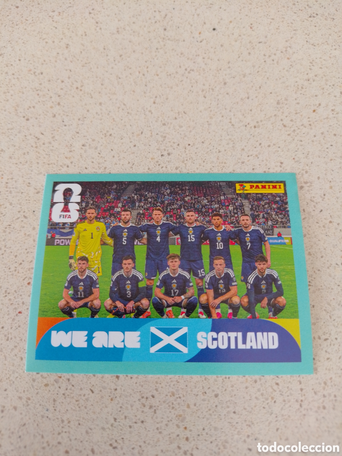 Fu&szlig;ball-Sticker: CROMO NUMERO 13 EQUIPO ESCOCIA. MUNDIAL 2026. PANINI.