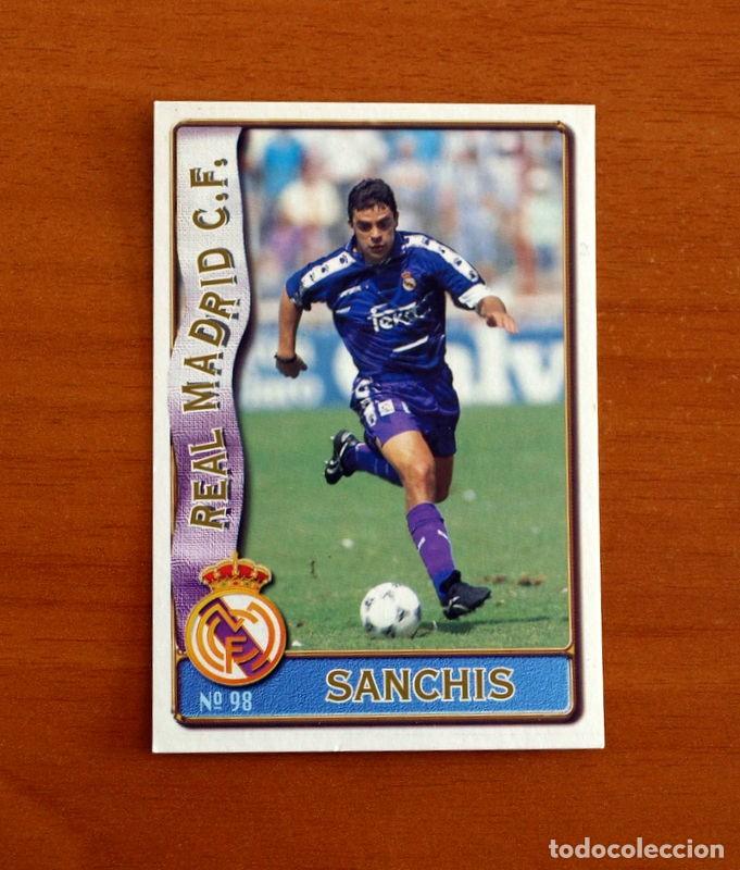 Cromos de f&uacute;tbol: Real Madrid -N&ordm; 98 Sanchis -Mundicromo Las Fichas de la Liga de F&uacute;tbol 1996-1997-96-97