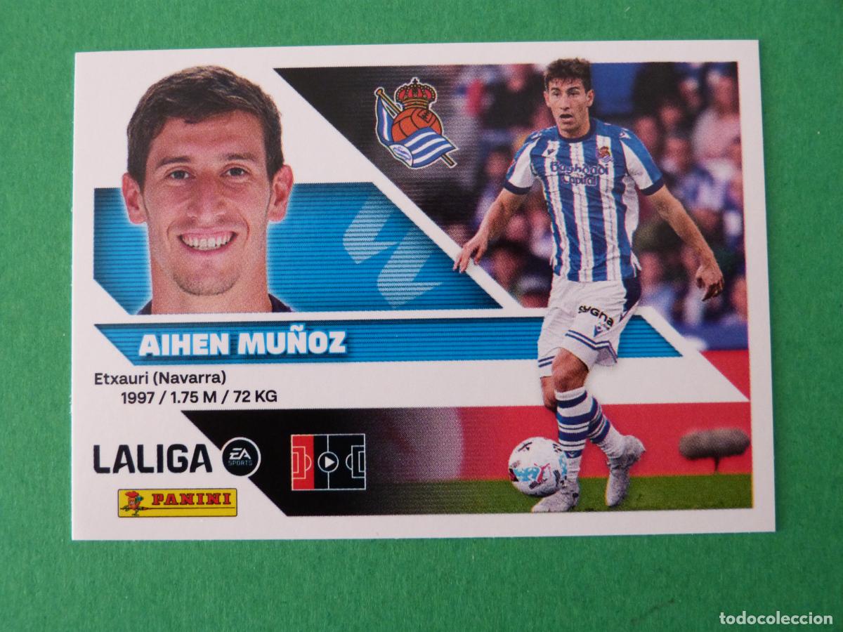 Cromos de f&uacute;tbol: CROMO FUTBOL AIHEN MU&Ntilde;OZ REAL SOCIEDAD SIN PEGAR N&ordm; 9 LIGA ESTE 2026-2027/26-27