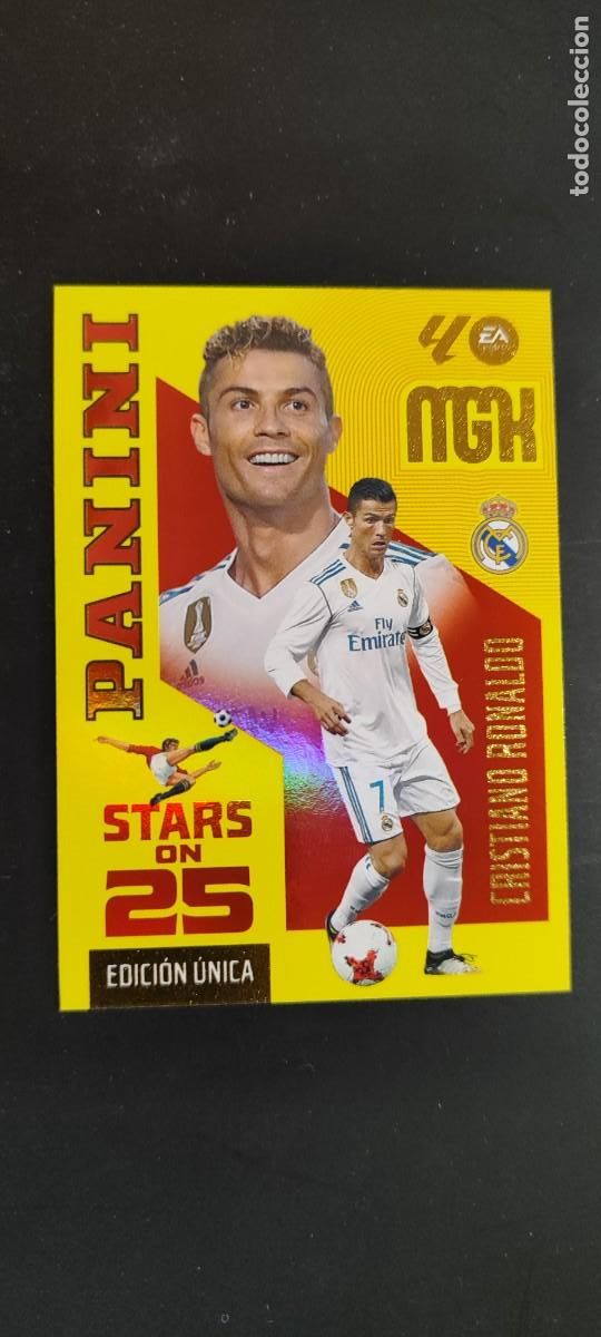 Football Stickers: MEGACARCKS 26/27 CARD STARS ON 25 EDICION LIMITADA CRISTIANO RONALDO REAL MADRID # 442 PANINI