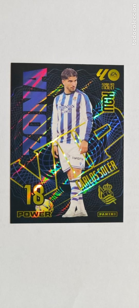 Football Stickers: MEGACARCKS 26/27 CARD ZONA VIP POWER CARLOS SOLER REAL SOCIEDAD # 390P PANINI