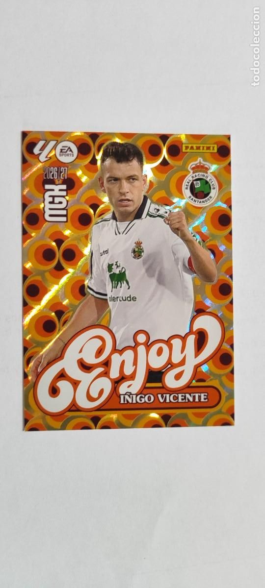 Cromos de f&uacute;tbol: MEGACARCKS 26/27 CARD ENJOY I&Ntilde;IGO VICENTE RACING # 383 PANINI