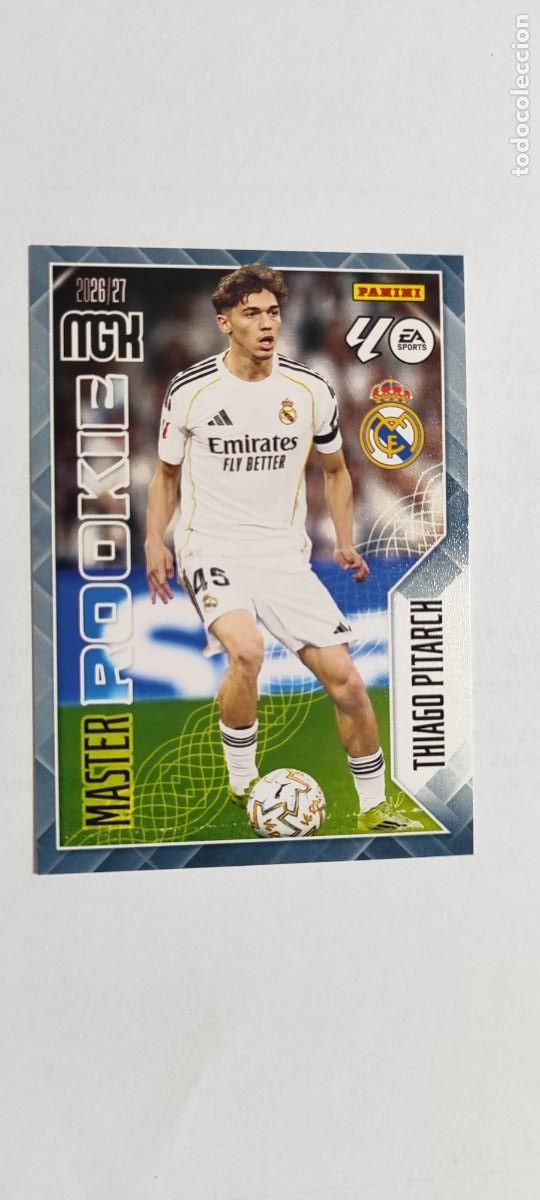 Cromos de f&uacute;tbol: MEGACARCKS 26/27 CARD MASTER ROOKIE THIAGO PITARCH REAL MADRID # 419 PANINI