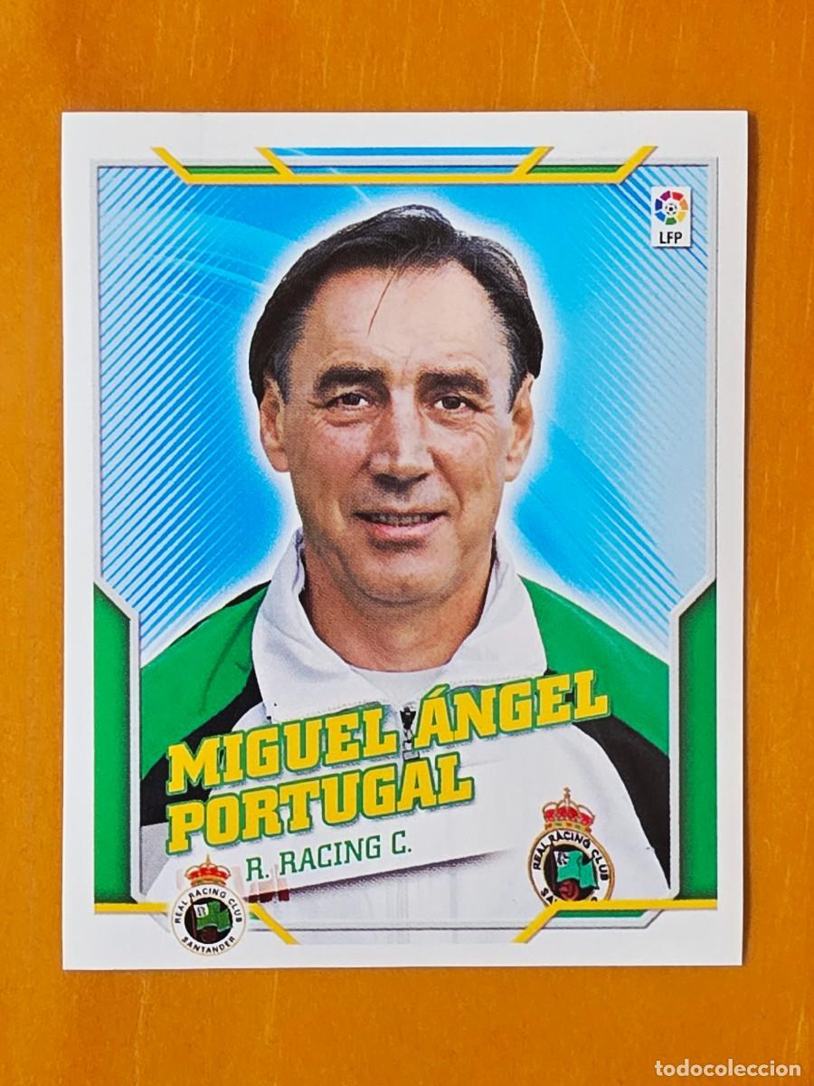 Cromos de f&uacute;tbol: Entrenador Miguel &Aacute;ngel Portugal, Racing de Santander, Panini Ediciones Liga Este 2010 2011 10 11