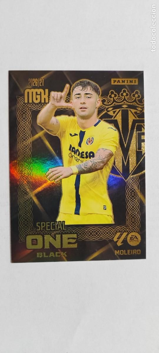 Cromos de f&uacute;tbol: MEGACARCKS 26/27 CARD SPECIAL ONE BLACK MOLEIRO VILLARREAL # PANINI