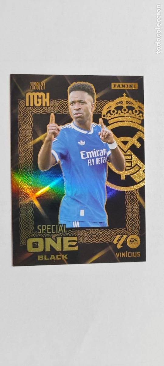 Cromos de f&uacute;tbol: MEGACARCKS 26/27 CARD SPECIAL ONE BLACK VINICIUS REAL MADRID # PANINI
